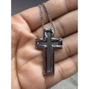 Unisex Stainless Steel Cross Necklace